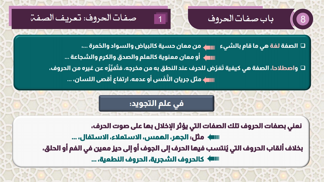 صفات الحروف - الصفحة 2